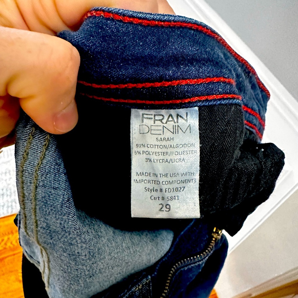 Fran Denim Sarah Dark Wash Skinny Jeans